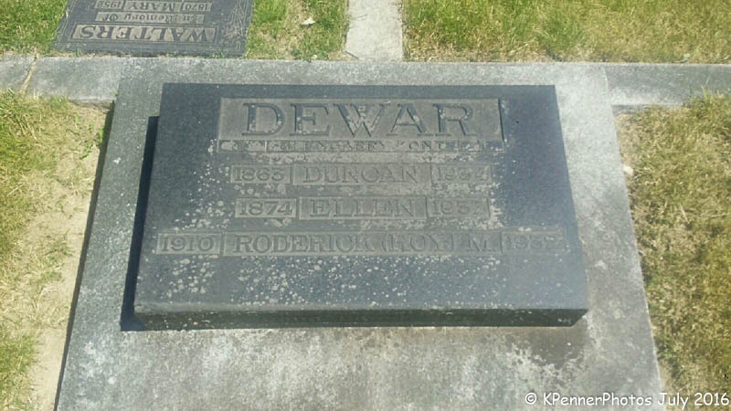 Photo of headstones/Ellen McLennan 1875-1937 hdstn Mountian View Cem, Vancouver, BC